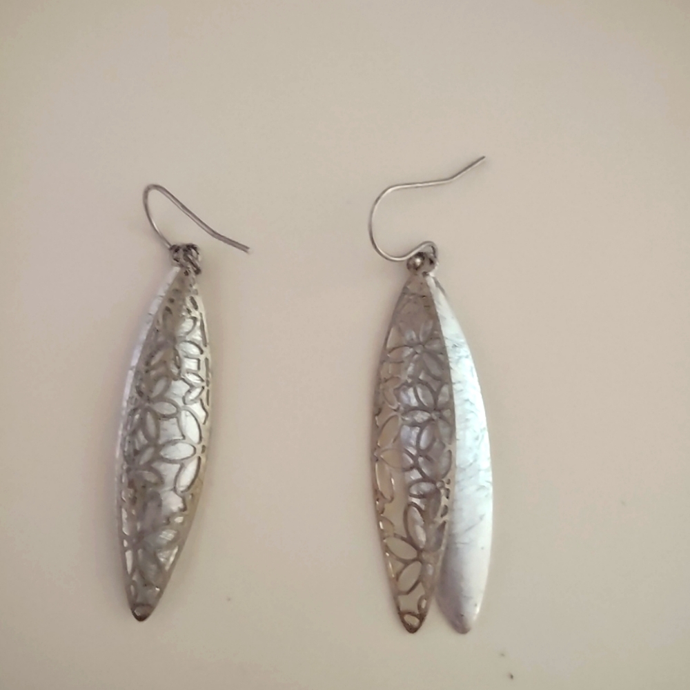 Elegant Silver & Gold Dangle Earrings